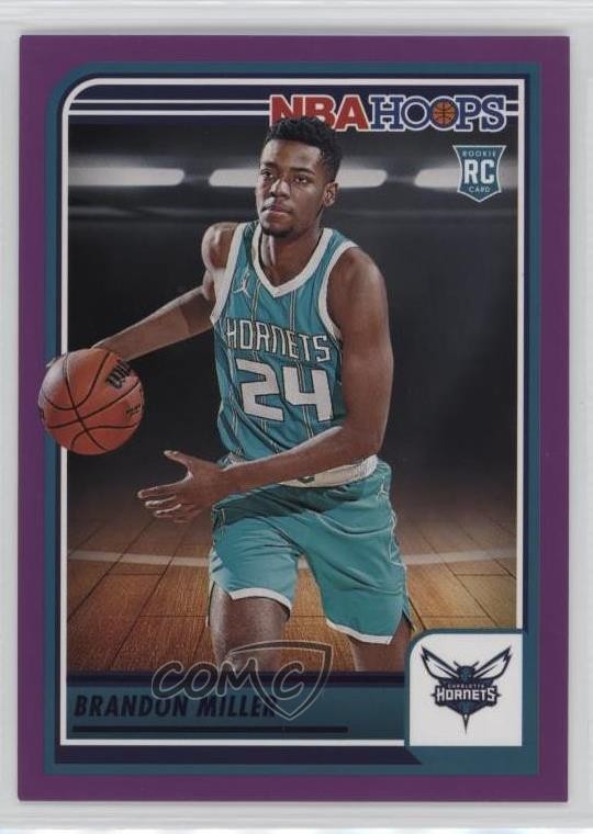 2023-24 Panini NBA Hoops Rookies Purple Brandon Miller #272 3pu