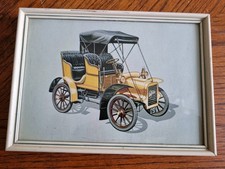 Vintage Car Print Framed a Cadillac Sedance De Ville? 215mm X 155mm Frame Size