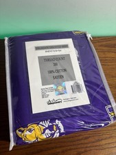 NEW LSU Tigers NCAA Fitted Crib Bed Mattress Sheet Sateen Cotton 28  x52"x6  