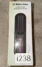 Cordless Portable Hair Straightener Brush 20 Million Negative Ion LCD New In Box