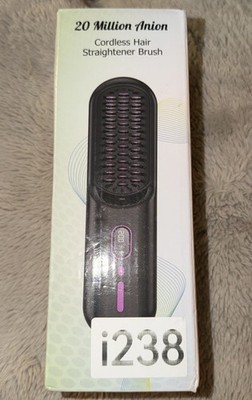 Cordless Portable Hair Straightener Brush 20 Million Negative Ion LCD New In Box