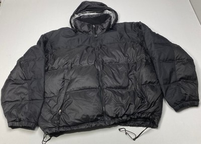 Foot Locker Puffer Coat Black Down Filled Mens Size XXL Stash Away