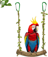 Vogelschaukel, Vogelspielzeug Wellensittich Schaukel Naturholz Wellensittich Zub