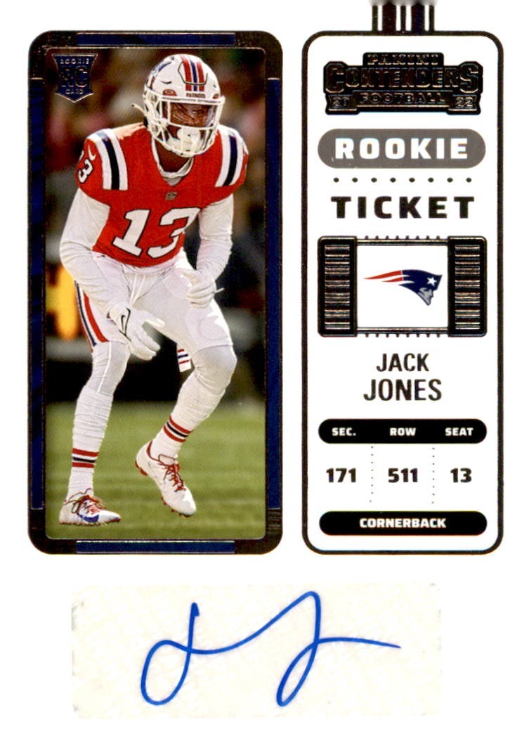 2022 Panini Contenders Rookie Ticket Jack Jones Autograph #210