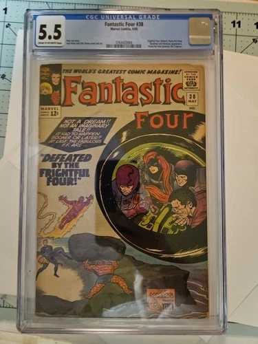 Fantastic Four #38 CGC GRADED 5.5 - Frightful Four c/s and 2nd app- 1st Trapster