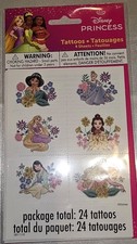 10 Disney Princess Temporary Tattoo Packs 4 sheets, 24 tattoos in each pack