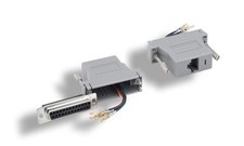 RJ45 to DB25-Female Modular Adapter Gray