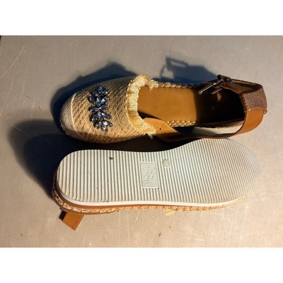 Crown Vintage Espadrille Flats   with Woven Raffia 
