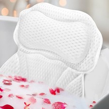 Bath Pillows for Tub, Pillow Luxury Bathtub 17.6"L x 15.8"W, White