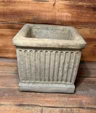STONE GARDEN LARGE BRICK GEORGIAN SQUARE PLANT POT PLANTER ORNAMENT 26CMx26CMx26