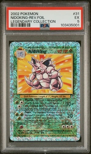 2002 Pokemon Legendary Collection Nidoking 31/110 Reverse Foil - PSA 5