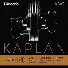 D'Addario Kaplan Amo Violin E String, 4/4 Scale, Heavy Tension