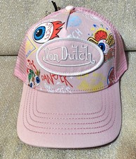 Von Dutch Pink Jax Trucker -Mesh Snapback Cap OS NWT