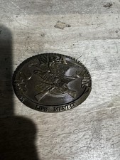 Vintage NRA Collectors Edition Life Member Belt Buckle Solid Brass