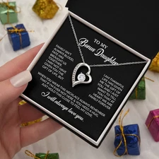 To My Bonus Daughter Necklace, Gift for Bonus Daughter, Step Daughter Birthday