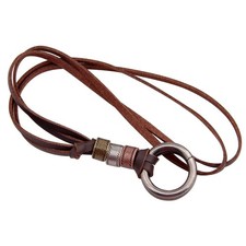 Eyeglass Holder Necklace O Ring Adjustable Leather Strap Necklace A