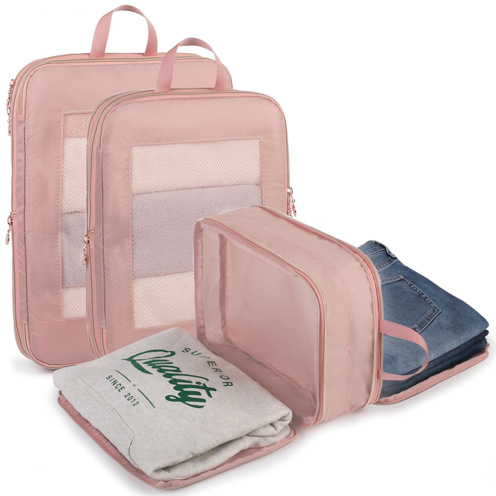 Expandable Double-Sided Compression Packing Cube，3 Set Lightweight Double Dec...