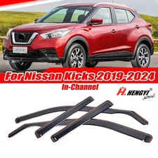 In-Channel For Nissan Kicks 2019-2024 23 Rain Guards Vent Deflector Window Visor