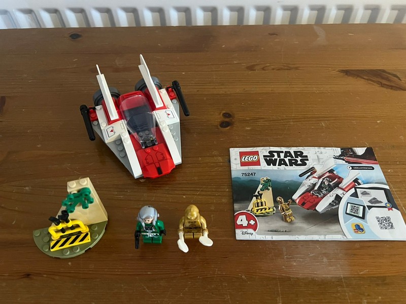 Star Wars Lego 75247: Rebel A-Wing Starfighter 100% Complete & Instructions