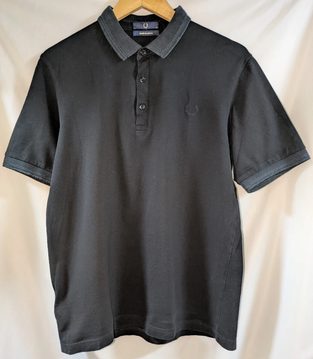 Fred Perry M102 Polo M Vertiente Negro Azabache, Hecho En Japan, Algodón