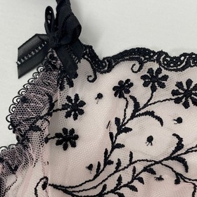 Agent Provocateur Ambrose Pink Black Bra Silk-Blend Bra 34E NWT