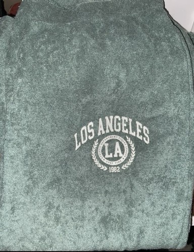 Forever 21 Lounge Pants - Green Los Angeles 1982/Size Large - Picture 2 of 3