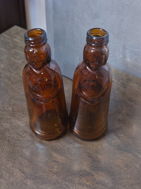 Mrs. Butterworth's Vintage Glass Syrup Bottle Set Of 2
