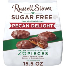 RUSSELL STOVER Sugar Free Pecan Delight Chocolate Candy, 15.5 oz. bag Big