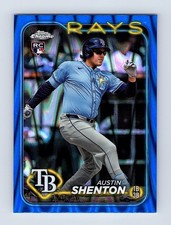 2024 Topps Chrome Update Austin Shenton Blue RayWave /150 Rays RC