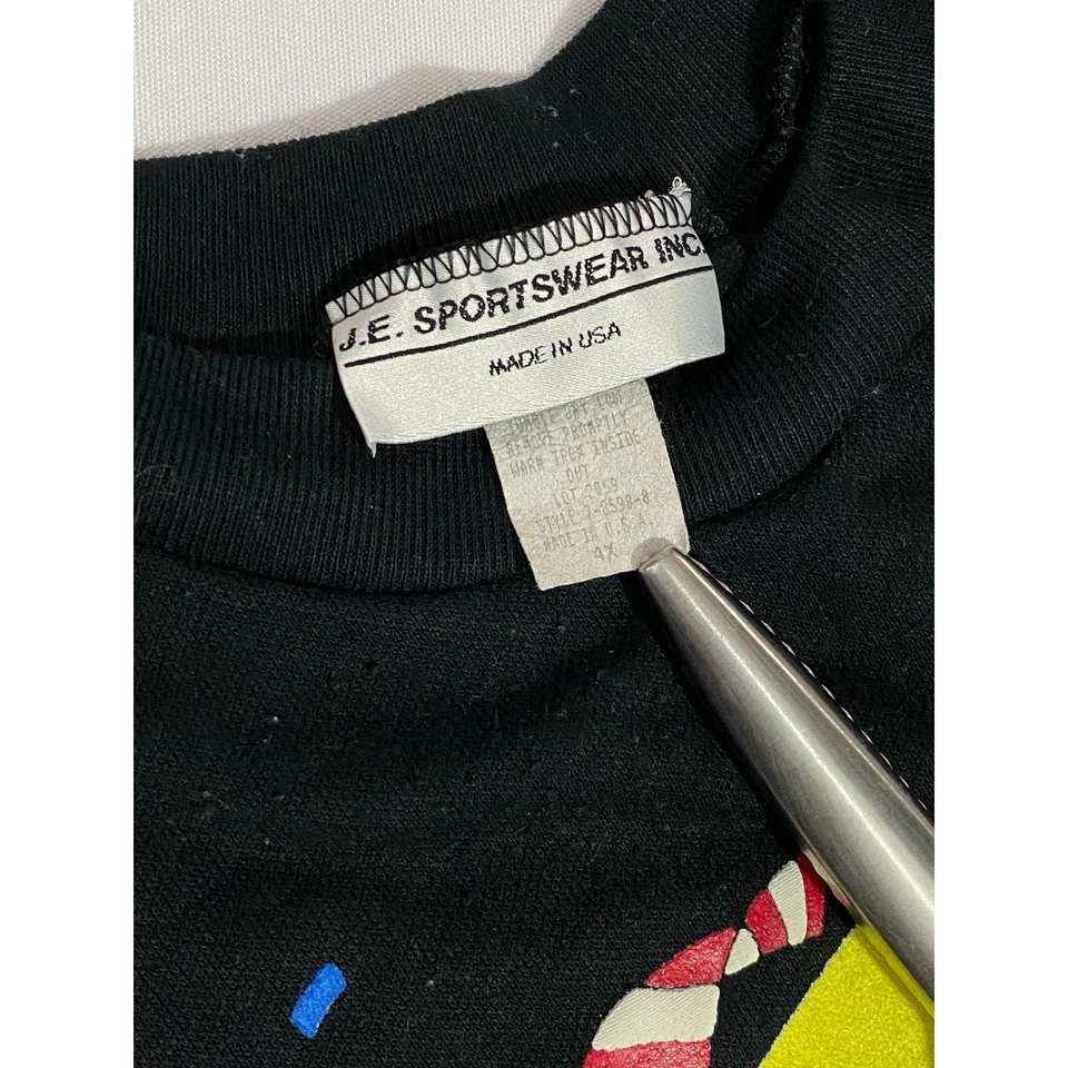 De colección J.E. Ropa deportiva Navidad Pullover Camisa 4X Manga Larga Vacaciones Gráfico EE. UU. Foto 4 de 4