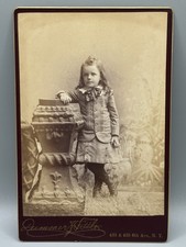 Antique Cabinet Card Photo Cute Little Girl New York Dummer  Little