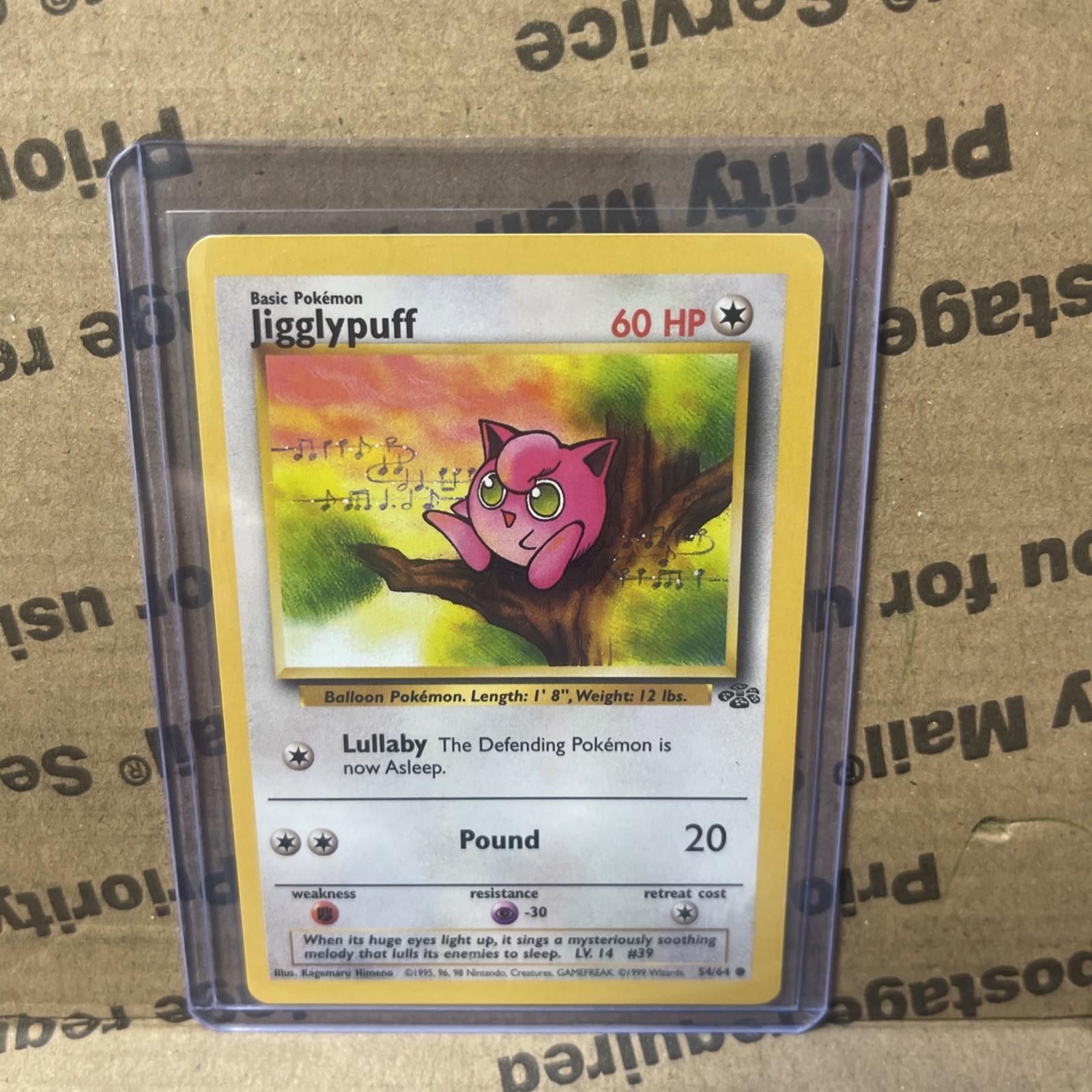 Jigglypuff 54/64 Pokemon Card Vintage Jungle Unlimited NM