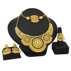 <!--F#f_0-->24K Gold Plated Jewelry Set for Women with Necklace Bracelet Ring Earrings<!--F/-->