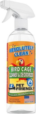 Absolutely Clean Bird Cage Cleaner & Deodorizer Spray 16oz Natural Enzyme Formul