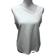 Cabi Duchess Tank Top Blouse Womens Small White Old Money Classic Minimalist