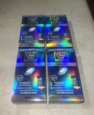 LOT OF 4 Clear Care Plus HydraGlyde Moisture Matrix 3 oz ea Alcon NEW Exp 6/26