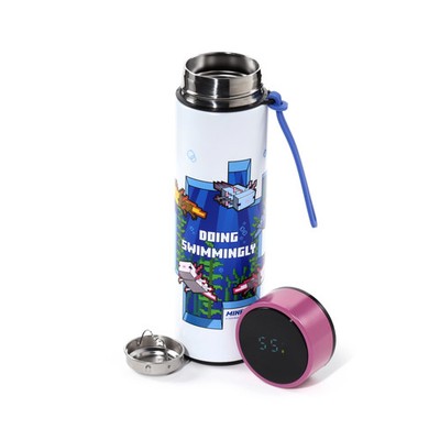 5055071799266 Bidon 450ml Minecraft Axolotl z termometrem BOT344 PUCKATOR EUROPE