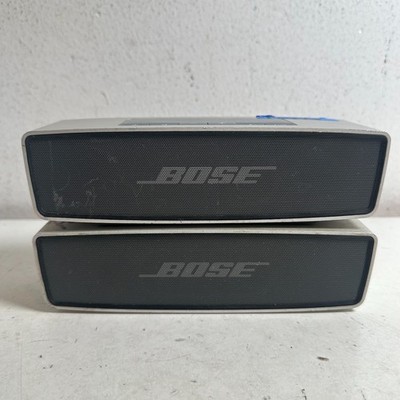 Lot of 2 Bose SoundLink Mini Silver Handheld Bluetooth Speakers