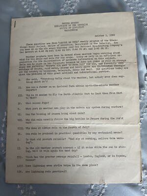 Historical document Pertaining To Weather 1936
