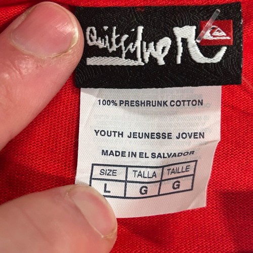 Quiksilver T-Shirt Youth Size Large Red Short Sleeve NWT - Picture 6 of 9