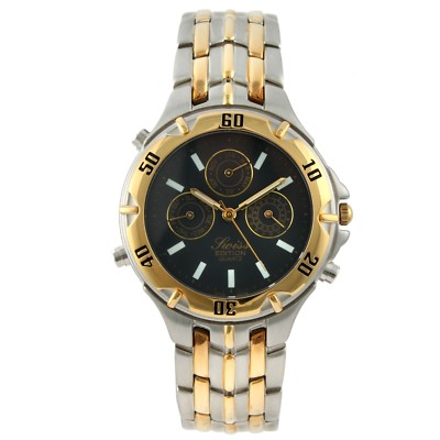 Swiss Edition Stainless Steel & Plated Multi-function Sport Watch