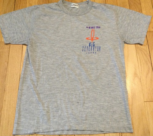 1987 vintage YES band t shirt M single stitch 80s Big Generator Japan tour - Picture 2 of 7