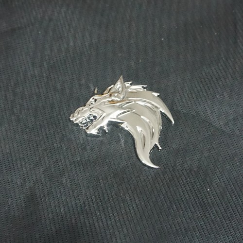 1x Wolf Head Chrome Silver Right Metal Decal Badge Sticker Emblem Car 3D Edition - Foto 6 di 10