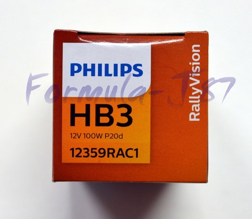 Philips Rallye Vision 9005 HB3 100W Deux Ampoules Tête Léger Haut Beam Watts Fit - Picture 7 of 12