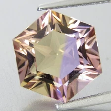 6.72Cts Beautiful Bolivian Natural Ametrine Hexagonal Cut 12mm Loose Gemstone