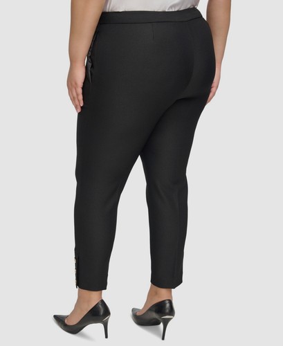Calvin Klein Women's Black Mid Rise Straight-Fit Slim Ankle Pants Plus Size 22W - Picture 3 of 3