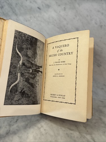 A Vaquero of the Brush Country - J. Frank Dobie 1929 Illustrated Justin Gruelle - Foto 10 di 19
