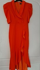 Orange midi dress 12