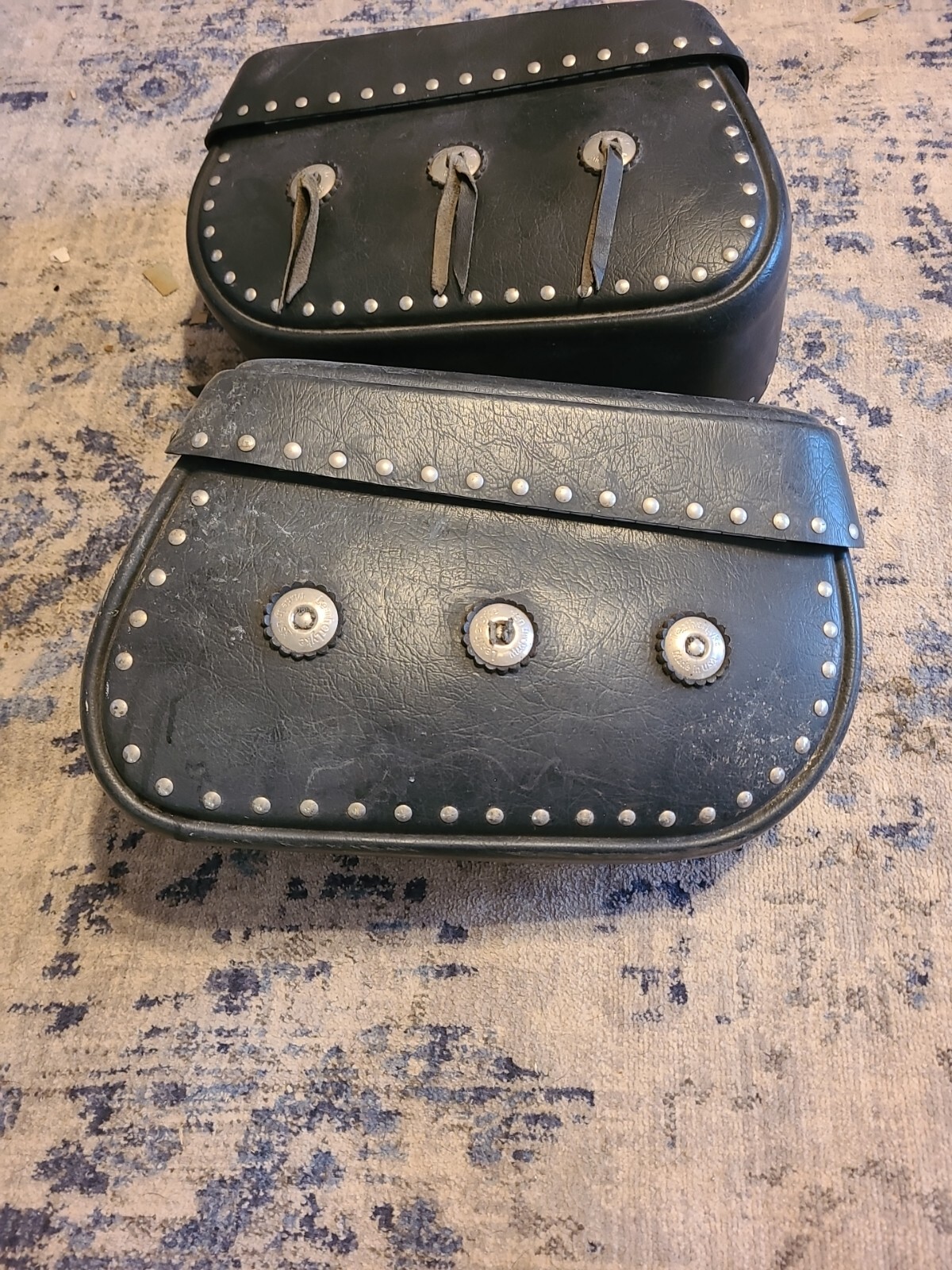 Leatherlyke Left Right Rear Saddlebags Saddlebag Saddle Bag Rigid eBay