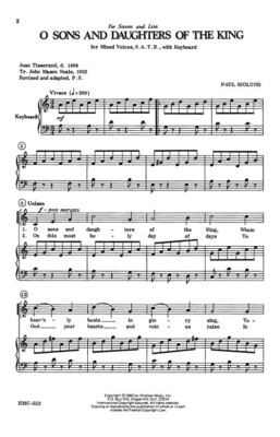 O Sons And Daughters Of The King SATB O Sons And Daughters Of The